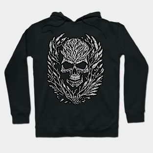 skull design in the woodcut tattoo style Hoodie